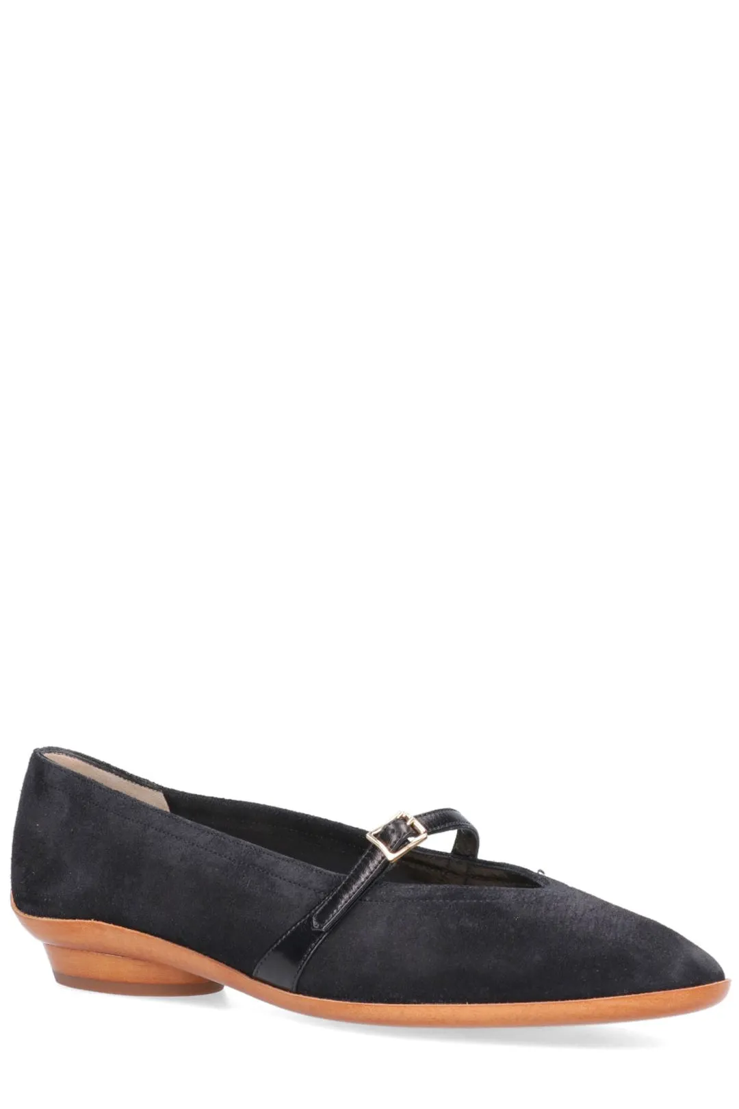 Salvatore Ferragamo Audrey Buckle Strap Flat Shoes
