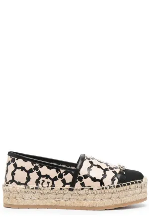 Salvatore Ferragamo Gancini Printed Galore Espadrillas