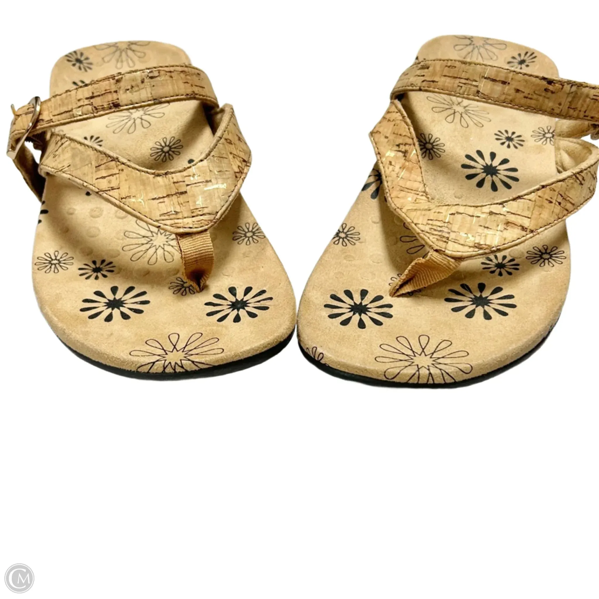 Sandals Flats By Vionic In Tan, Size: 8