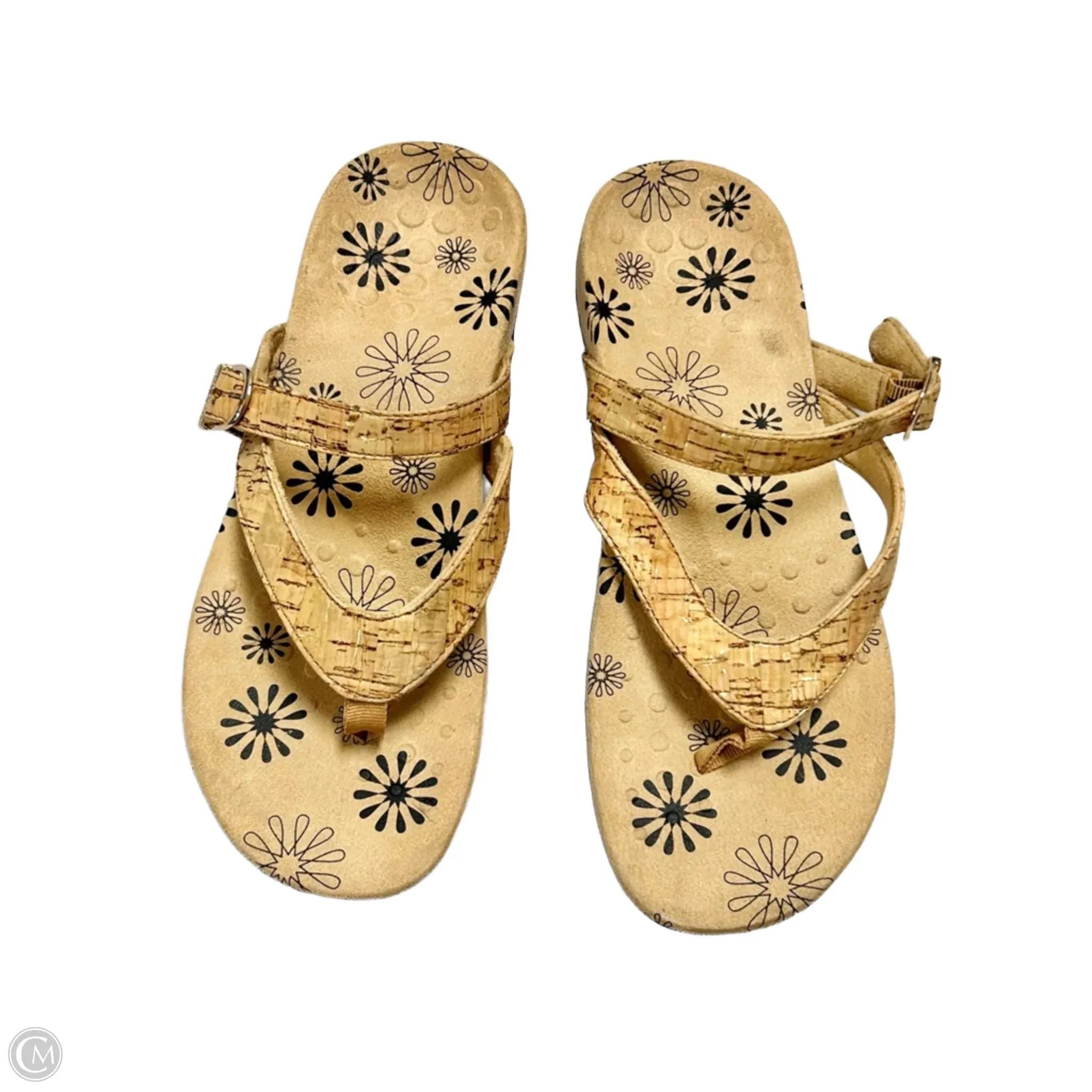 Sandals Flats By Vionic In Tan, Size: 8