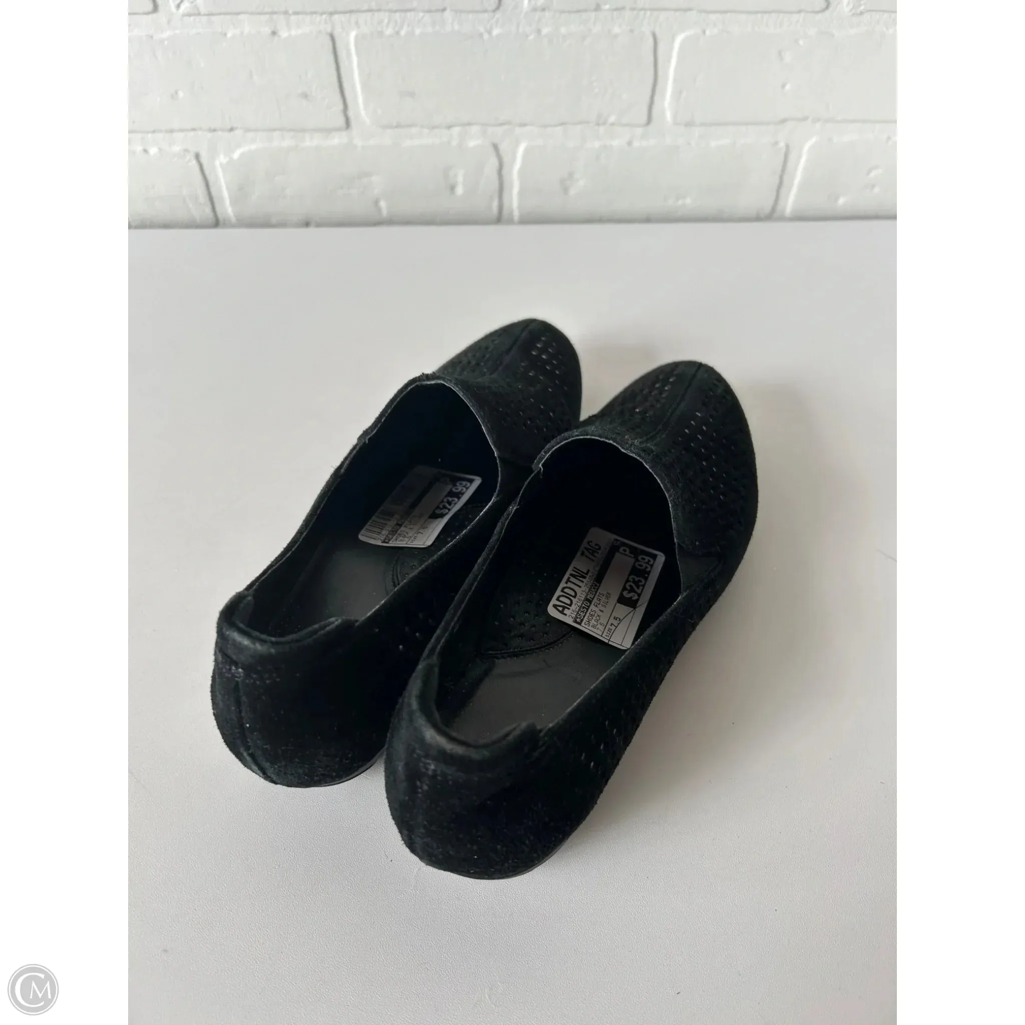 Shoes Flats By Sesto Meucci In Black & Silver, Size: 7.5