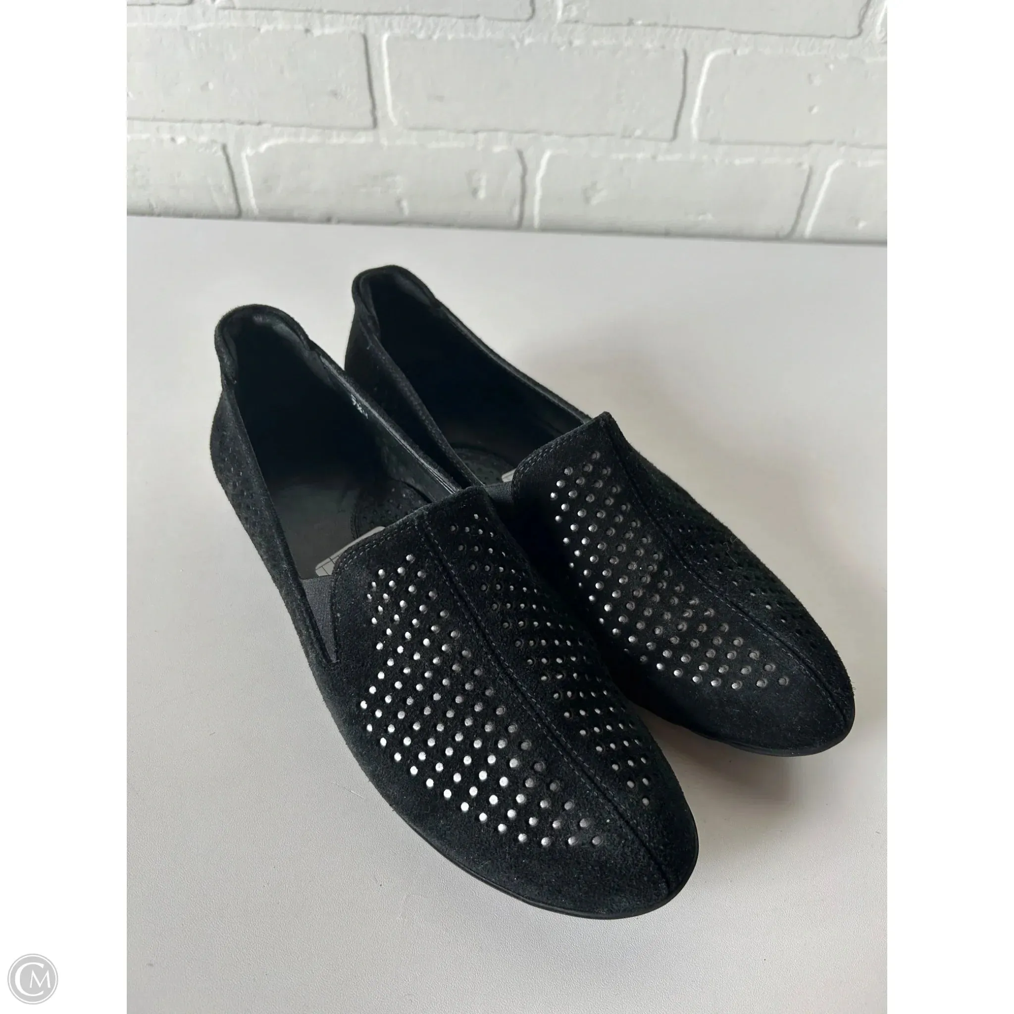 Shoes Flats By Sesto Meucci In Black & Silver, Size: 7.5