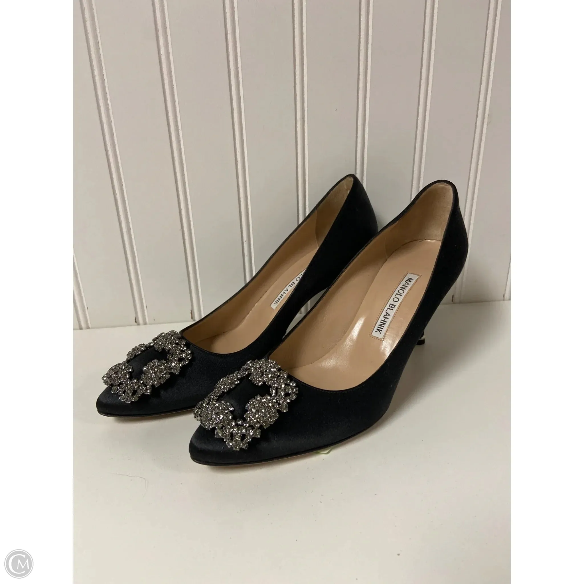 Shoes Luxury Designer By Manolo Blahnik In Black, Size: 6