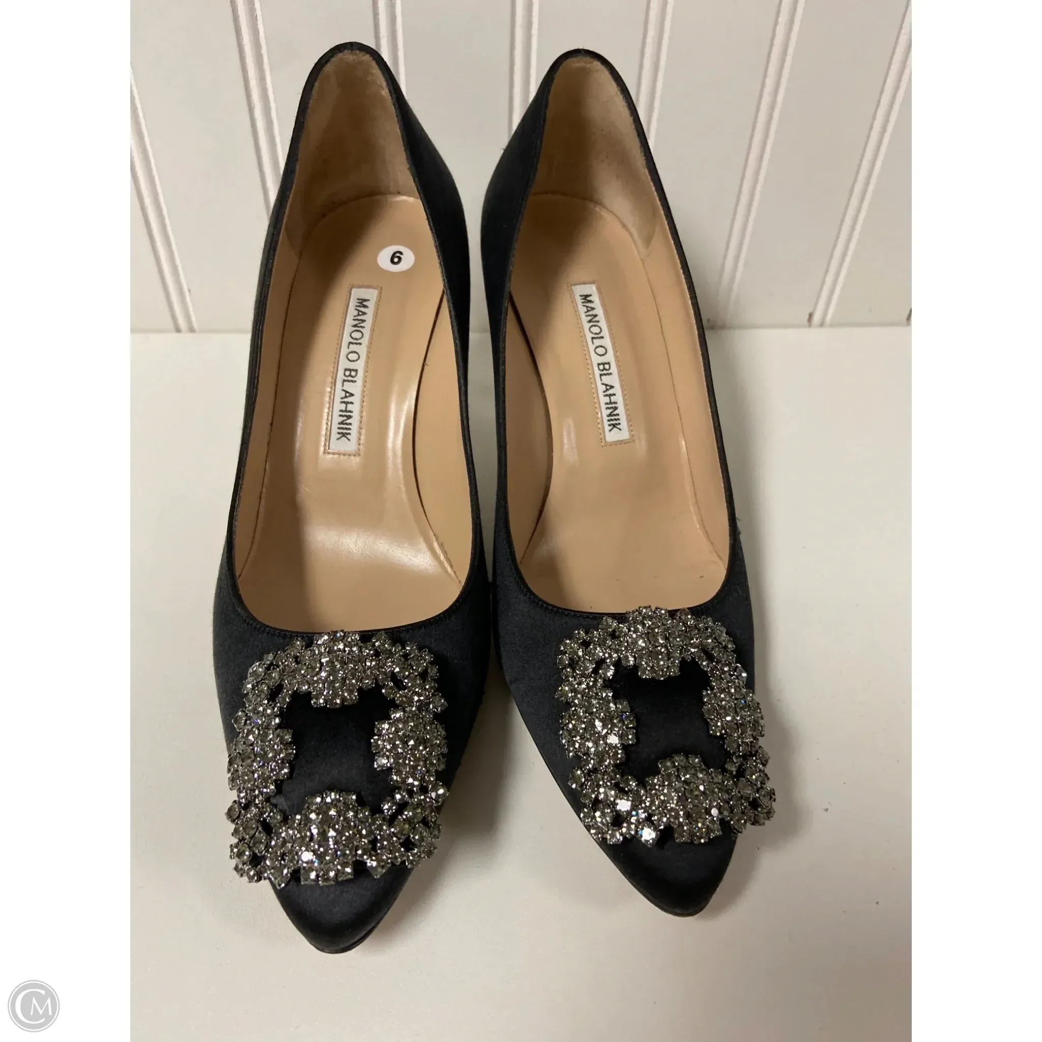 Shoes Luxury Designer By Manolo Blahnik In Black, Size: 6