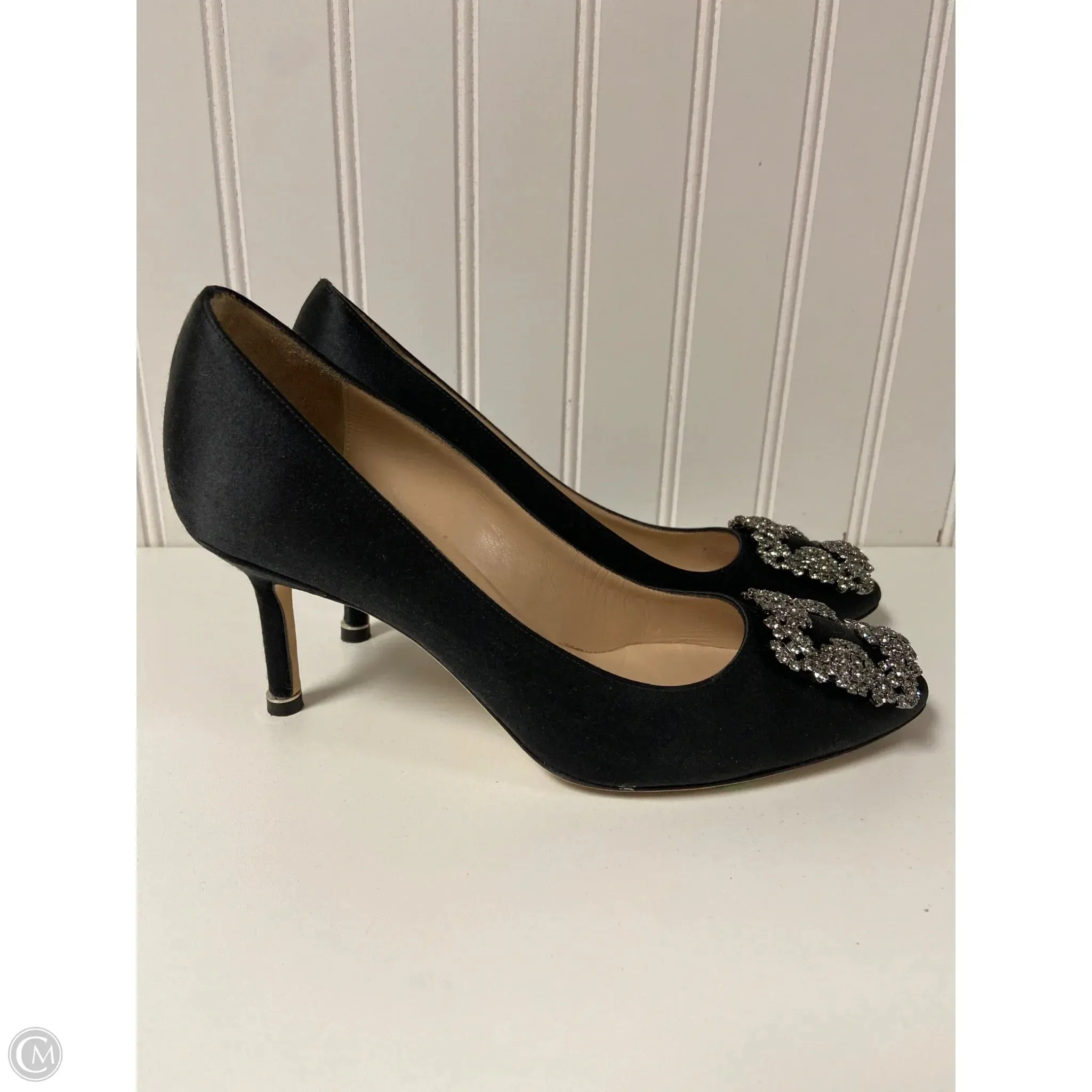 Shoes Luxury Designer By Manolo Blahnik In Black, Size: 6