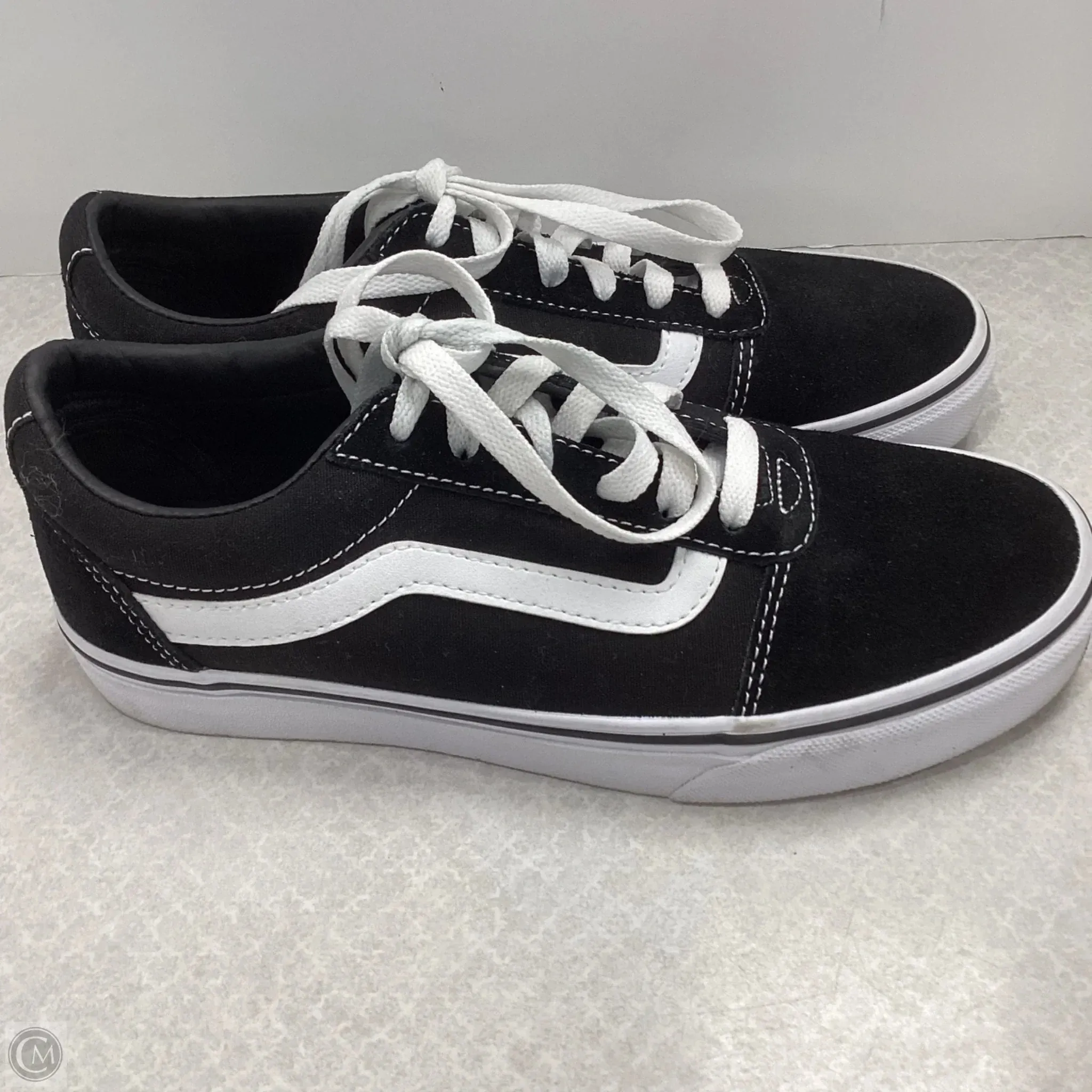 Shoes Sneakers By Vans In Black, Size: 7.5