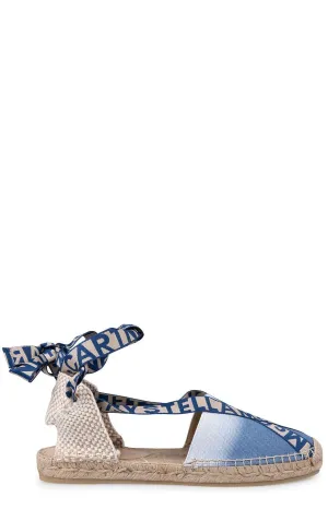 Stella McCartney Gaia Logo Printed Strappy Espadrilles