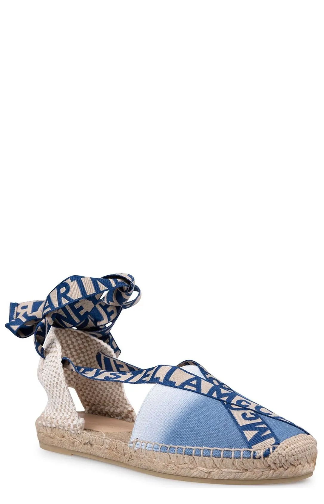 Stella McCartney Gaia Logo Printed Strappy Espadrilles