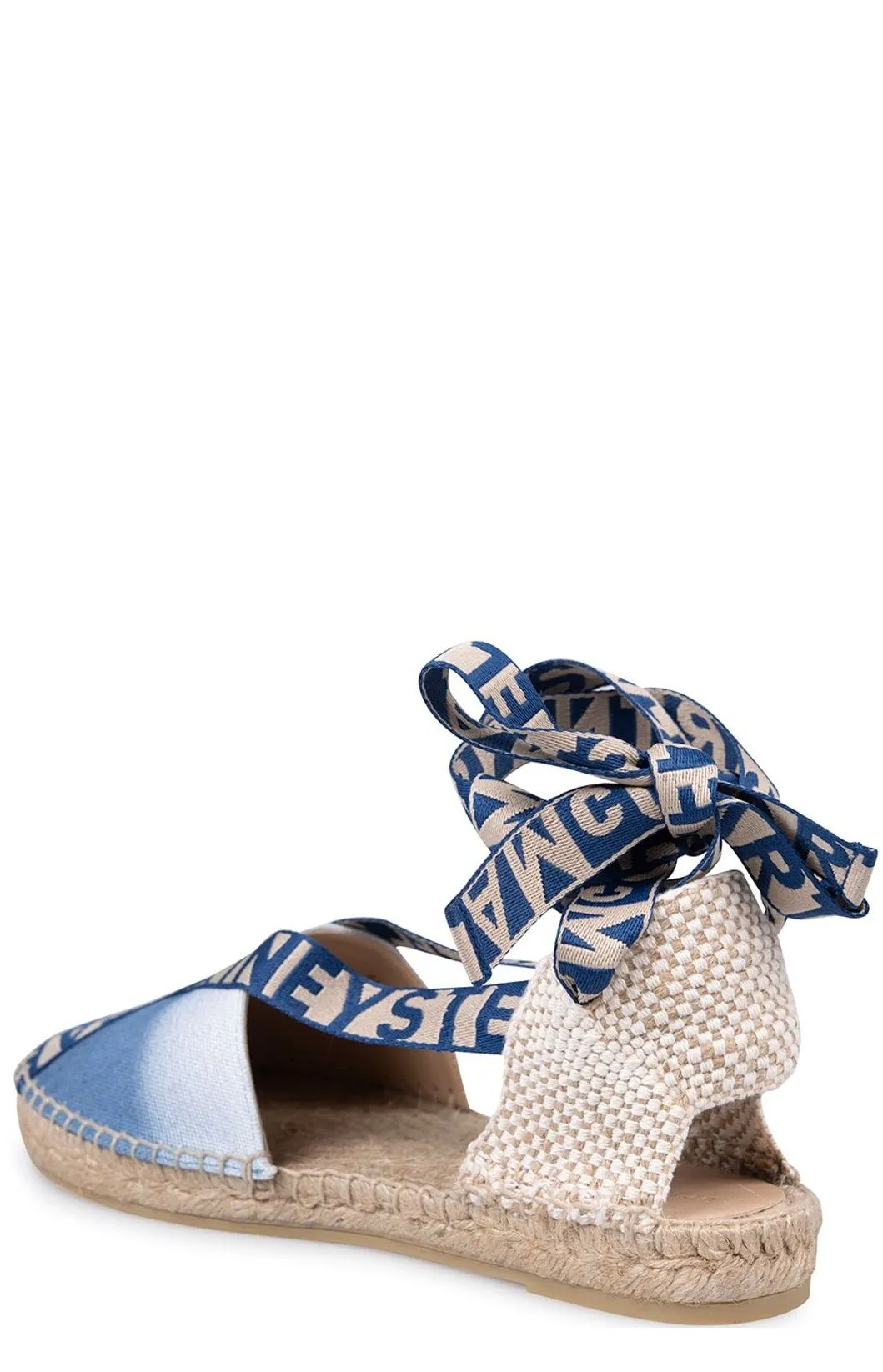 Stella McCartney Gaia Logo Printed Strappy Espadrilles