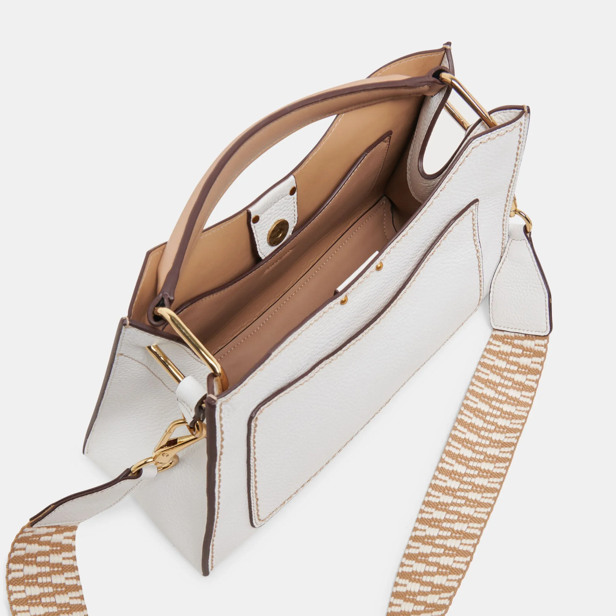 TARIFA CROSSBODY WHITE LEATHER