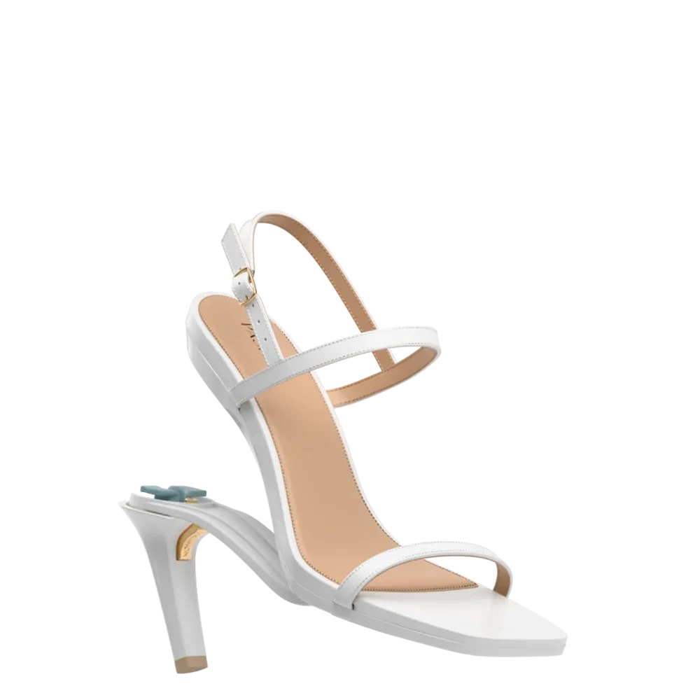 The Miranda - White Leather 4 Stiletto