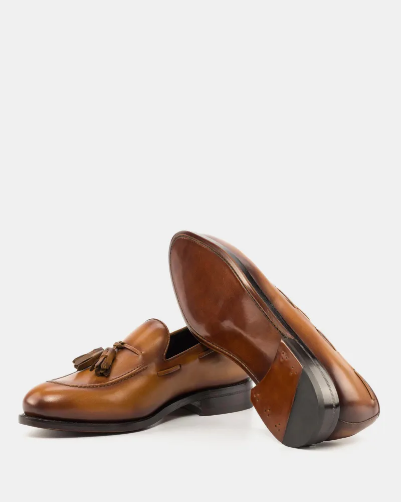 Thomas Cognac Tassel Loafer