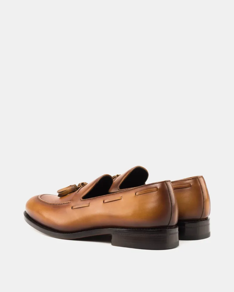 Thomas Cognac Tassel Loafer
