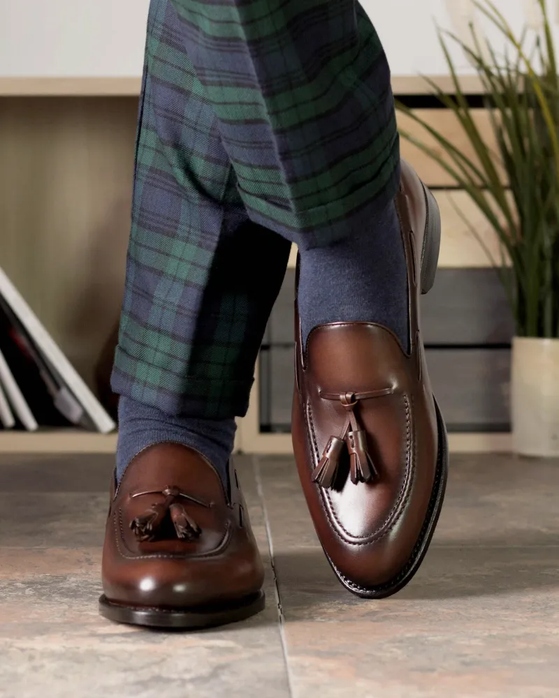 Thomas Medium Brown Tassel Loafer