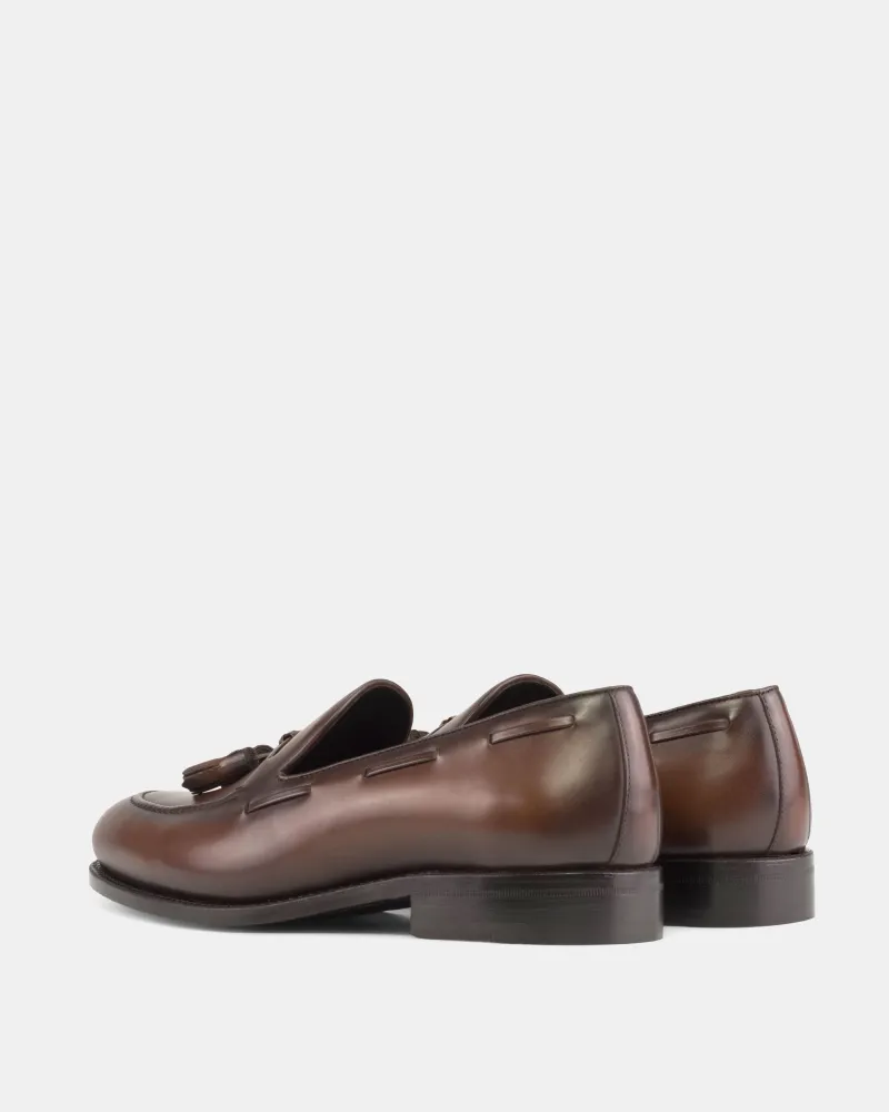 Thomas Medium Brown Tassel Loafer