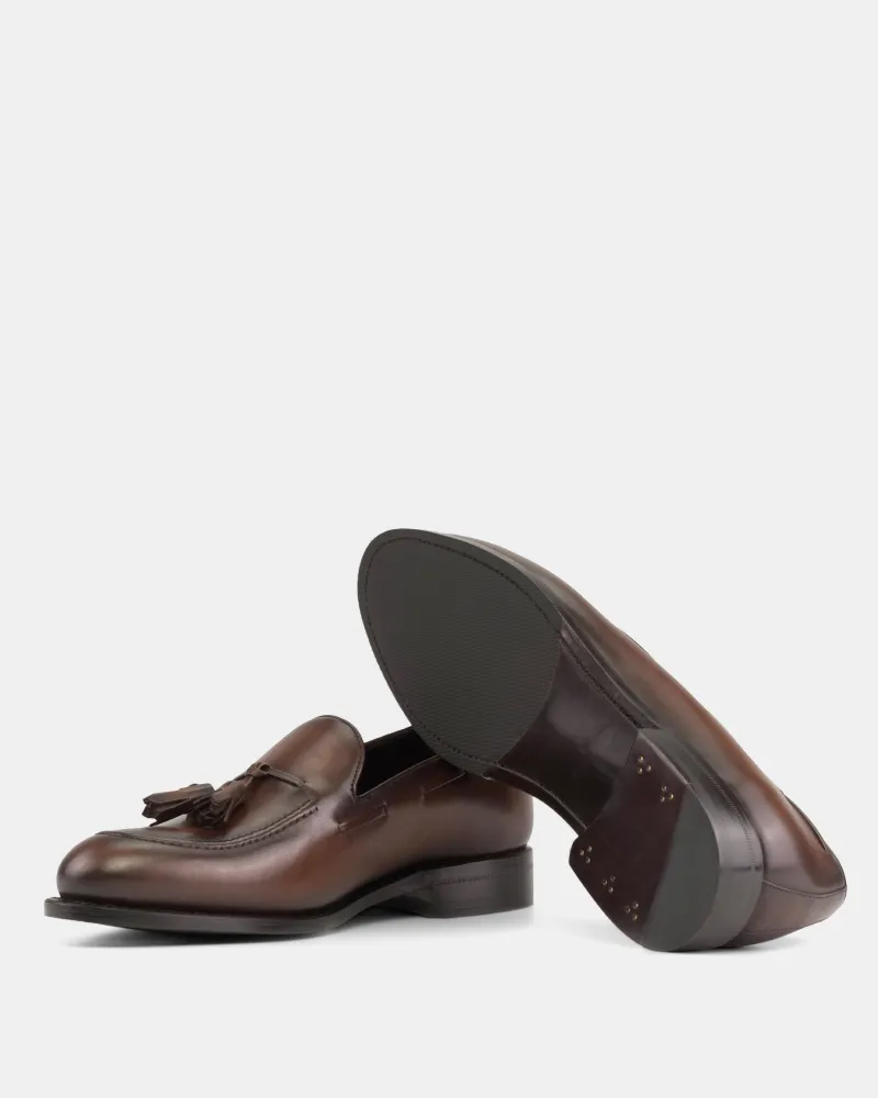 Thomas Medium Brown Tassel Loafer