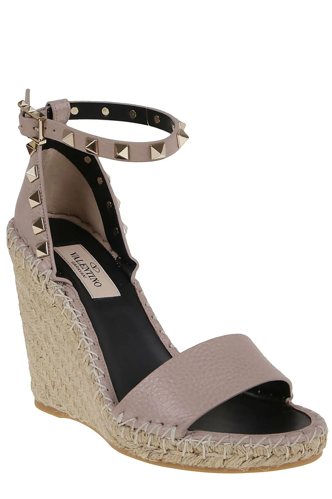 Valentino Garavani Rockstud Wedge Espadrilles