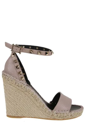 Valentino Garavani Rockstud Wedge Espadrilles
