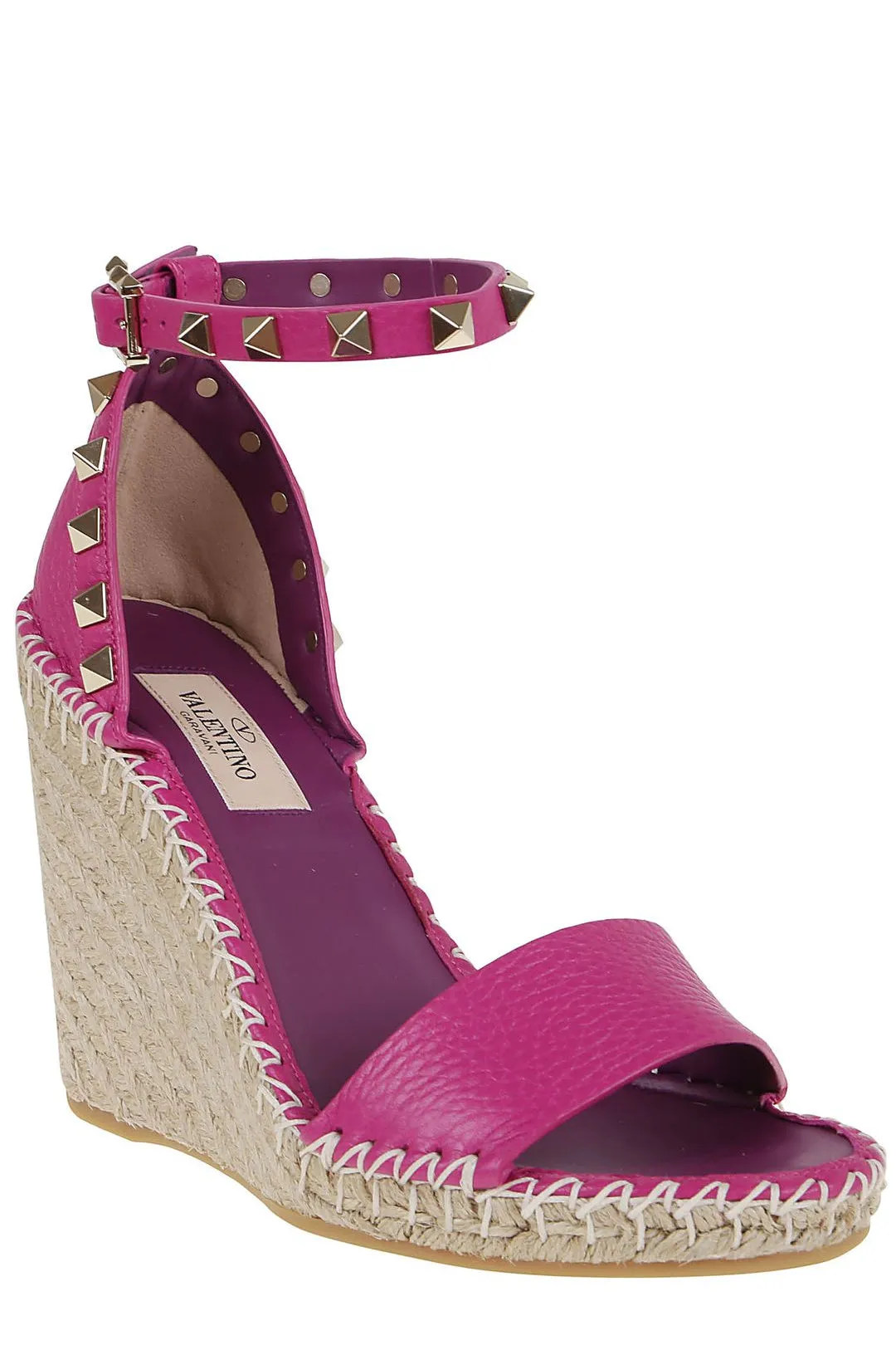 Valentino Garavani Rockstud Wedge Espadrilles