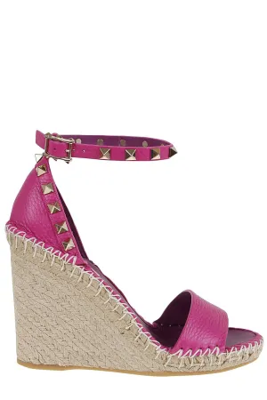 Valentino Garavani Rockstud Wedge Espadrilles
