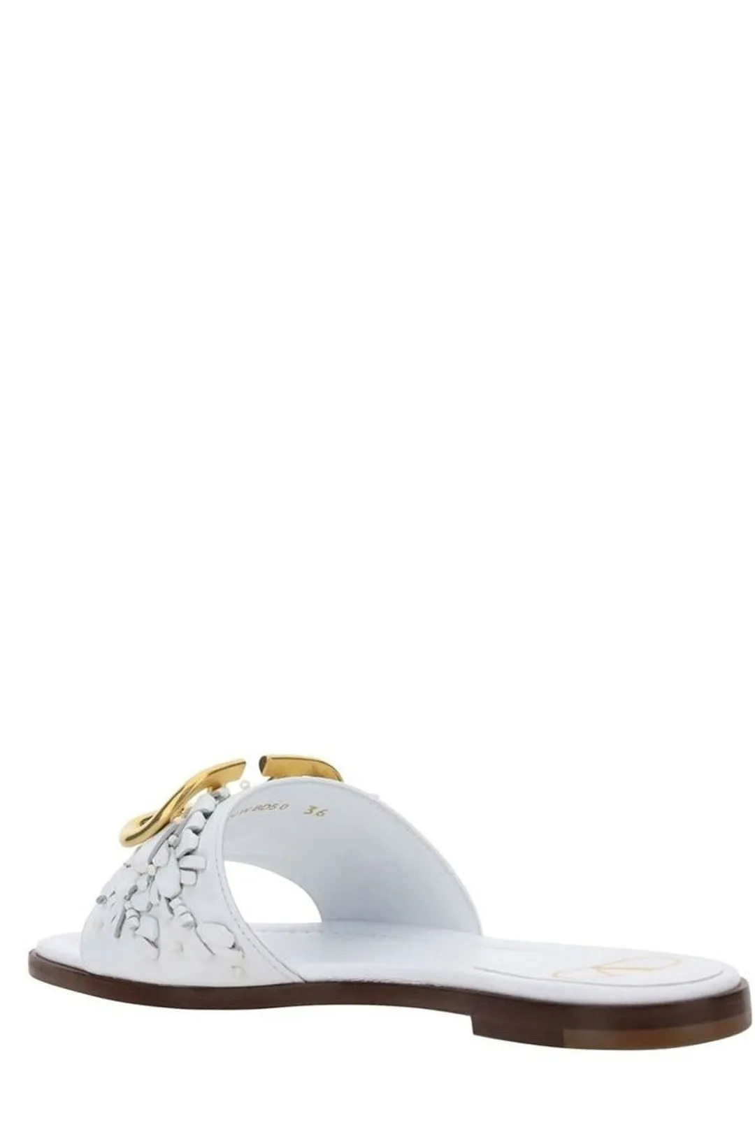 Valentino Logo Plaque Flat Sandals